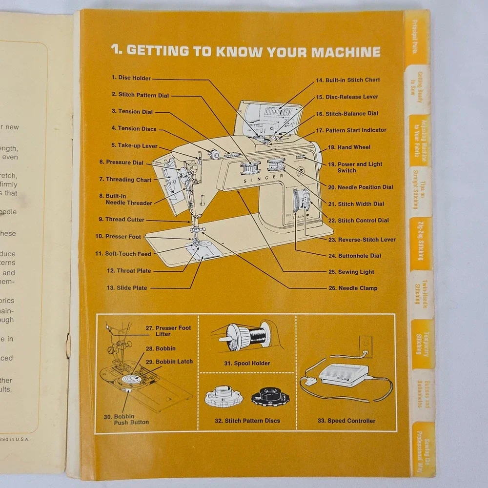 Vintage Singer Golden Touch &‎ Sew 750 Sewing Machine Instruction Manual Book